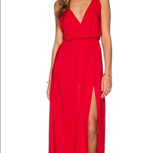 Red Blue Life Maxi Dress